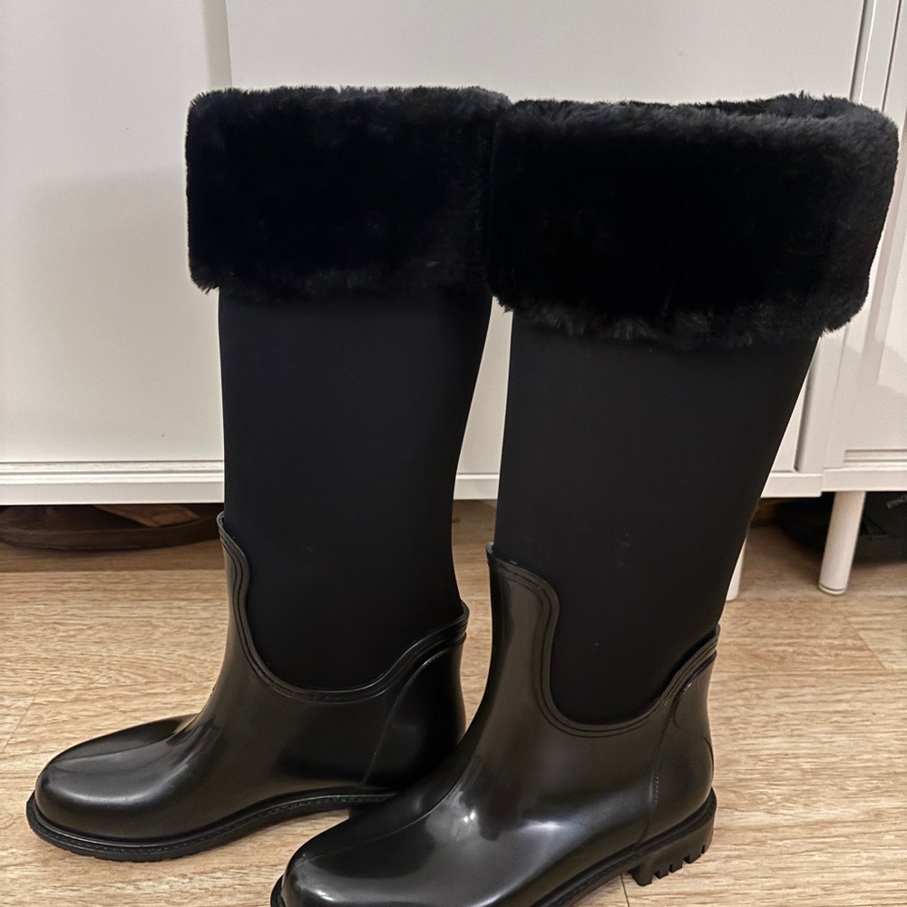 NEW Tatum Waterproof Faux Fur Trim Knee High Boots